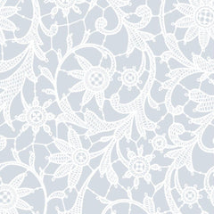 White Lace Plastic Table Cover | Case of 48 | 54 in. x 108 in.