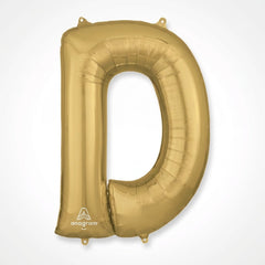 Gold Foil Letter "D" Balloon - Metallic Decor