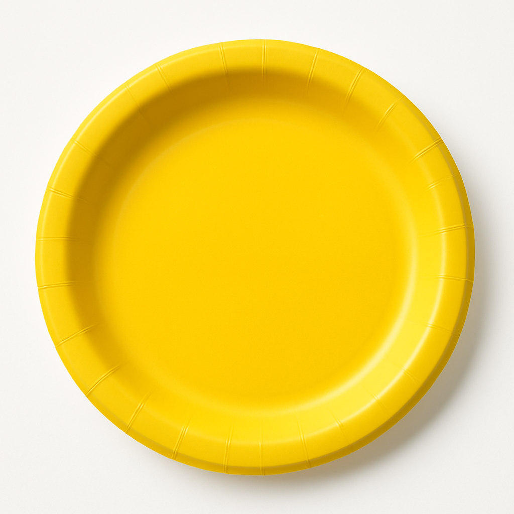 Vibrant Yellow 6.75" Round Paper Plates