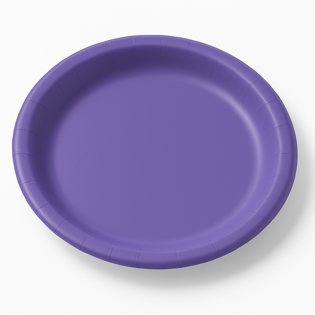 Vibrant Purple 6.75" Round Paper Plates