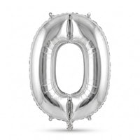 Silver Foil Letter 'O' Balloon - Air-Filled Metallic Decoration