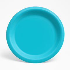 Caribbean Blue 8.5" Round Paper Plates