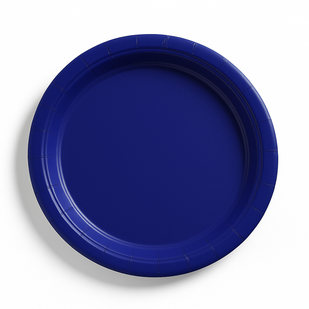 Royal Blue 8.5" Round Paper Lunch Plates