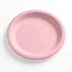 New Pink 8.5" Round Paper Plates