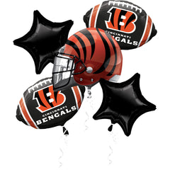 Cincinnati Bengals Metallic Balloon Bouquet