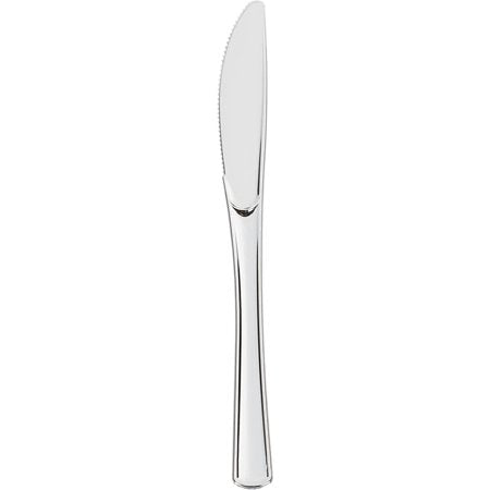 Exquisite Classic Silver Plastic Knives | 120 Count