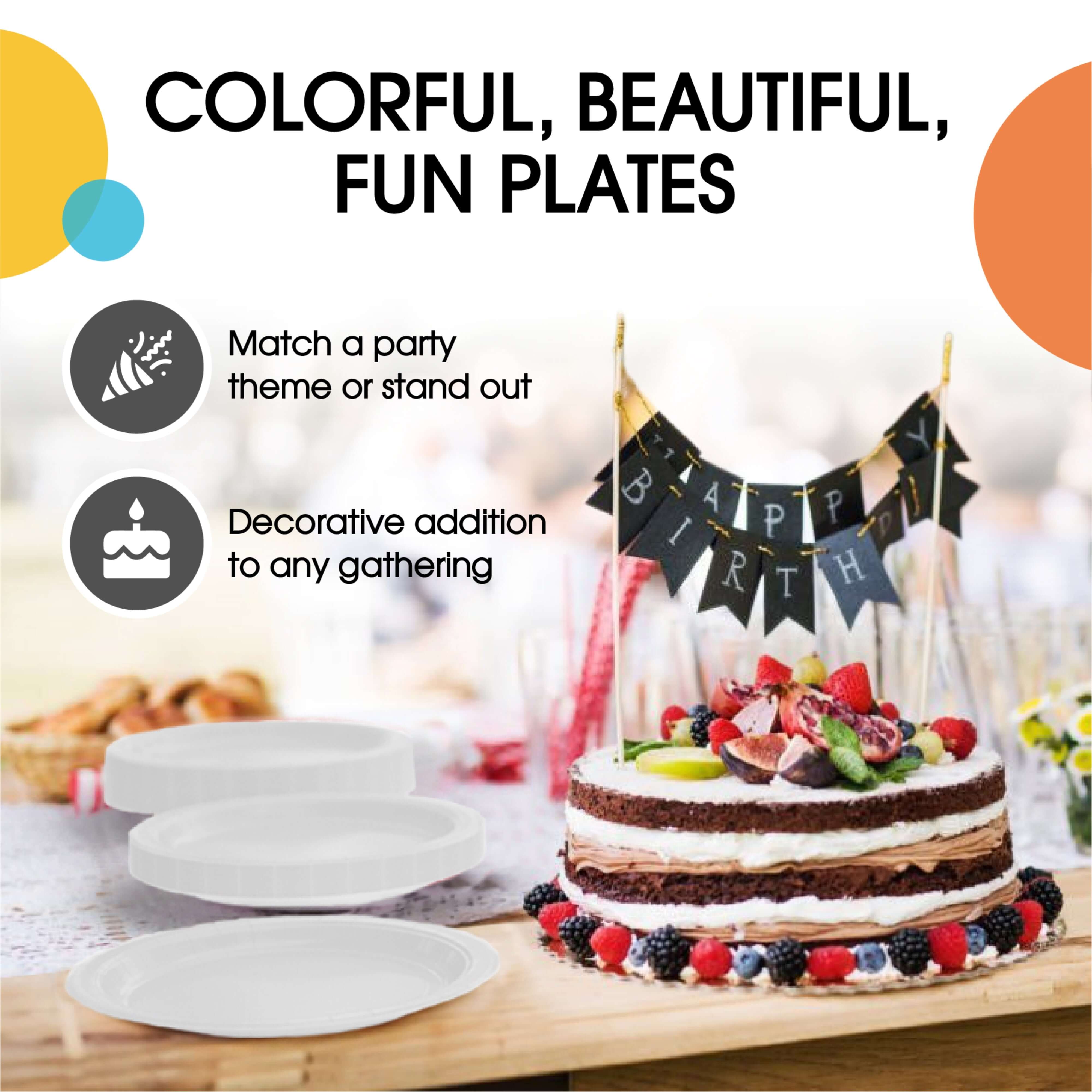 7 In. White Paper Plates - 50 Ct.