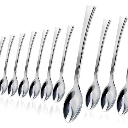 Exquisite Silver Plastic Tasting Spoons 100 Count