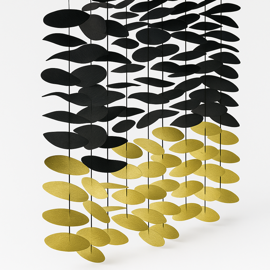 Elegant Black Large Tissue Circle Backdrop Decoration