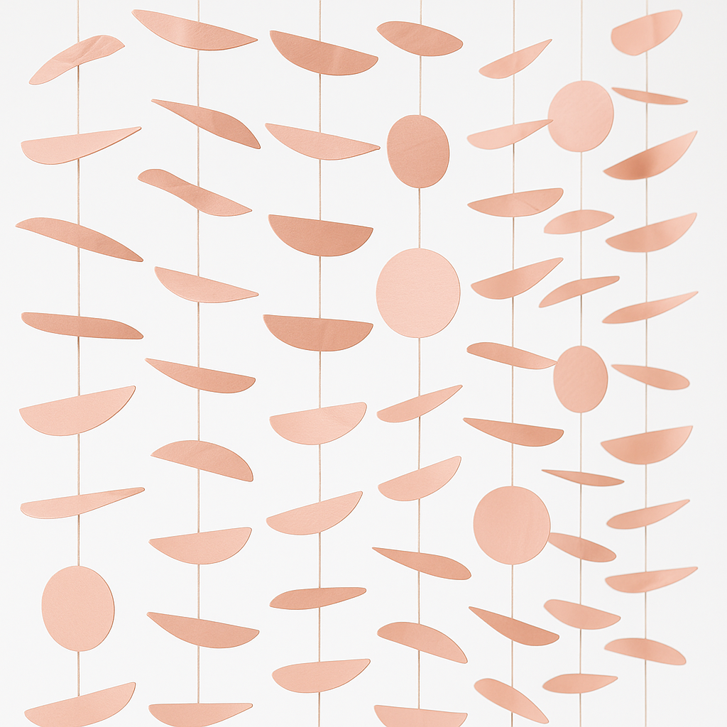 Rose Gold Circle String Backdrop Decoration