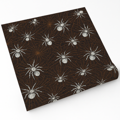 Classic Black & Orange Spider Web Room Roll