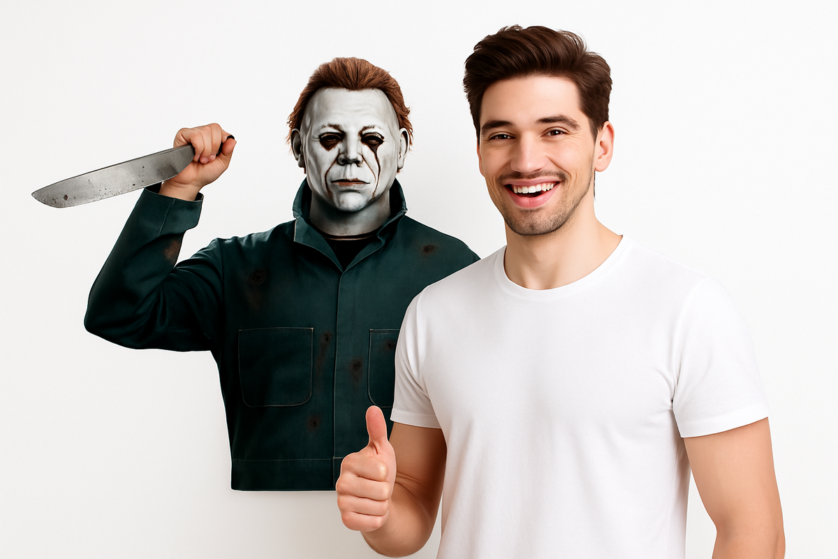 Michael Myers Window Decoration - Halloween Wall Grabber