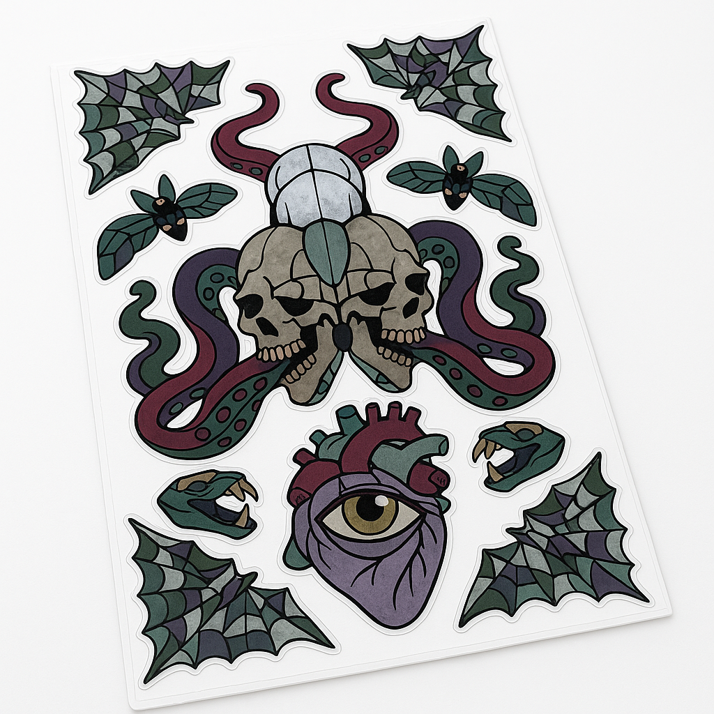 Dark Academia Skull Glass Wall Grabber