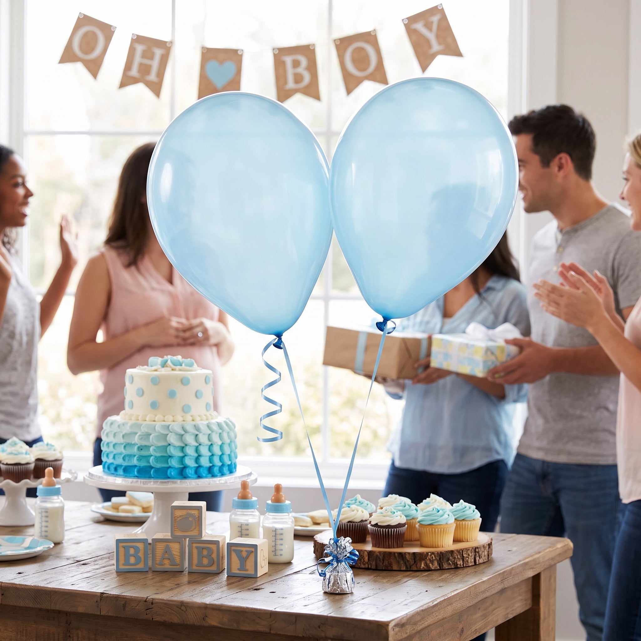 100-Pack Clear Blue 11" Latex Balloons