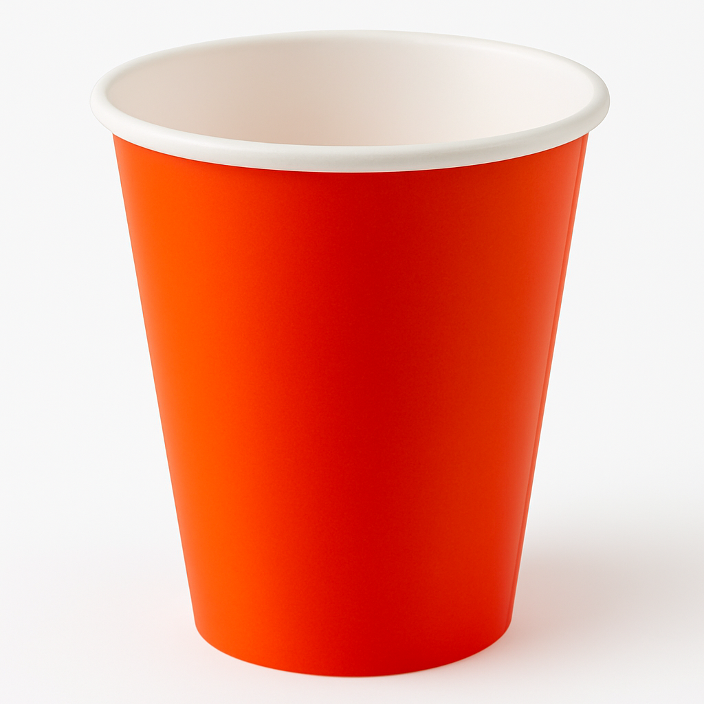 Vibrant Orange 12oz Paper Cups - Pack of 50