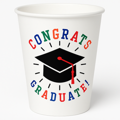 "Congrats Graduate" 9 oz. Paper Cups - 8 Pack