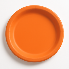 Vibrant Orange 10" Solid Paper Dinner Plates