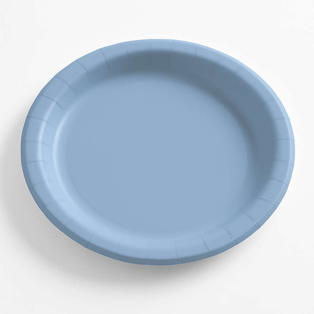 10" Round Pastel Blue Paper Plates