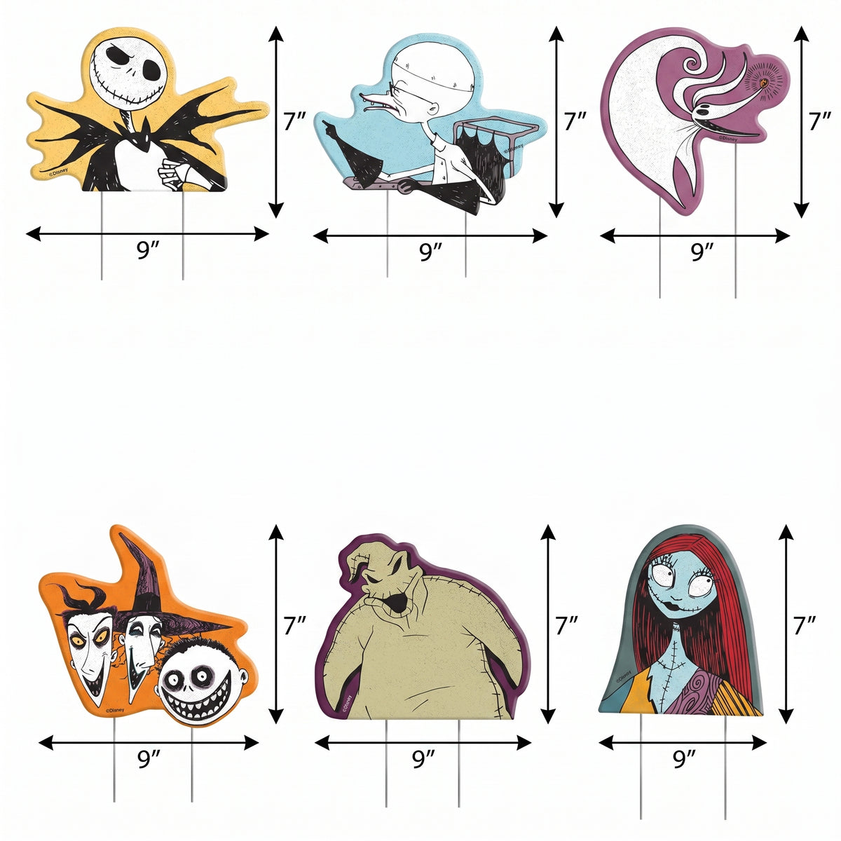 Disney Nightmare Before Christmas Halloween Yard Sign Set
