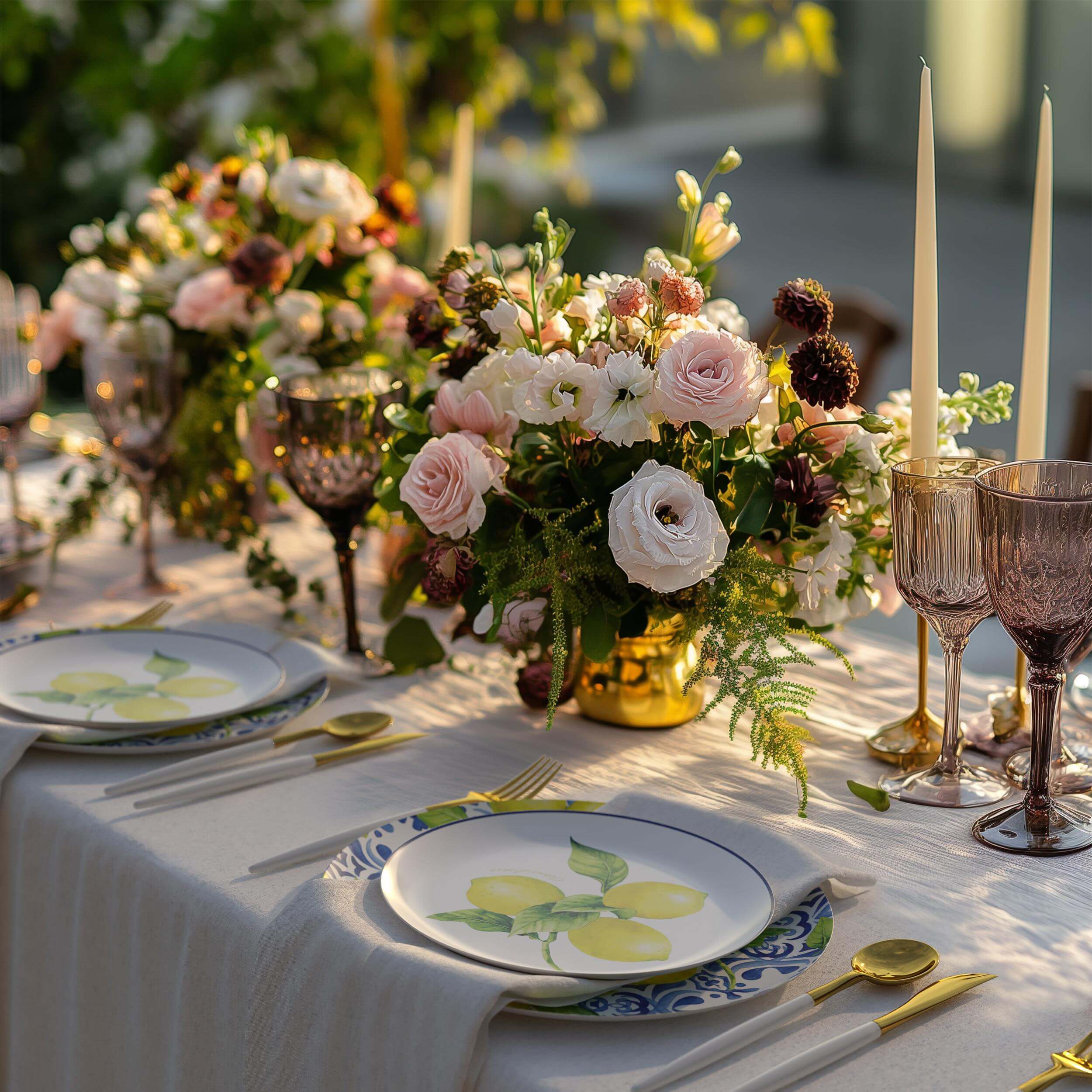 Earthtrends Tuscan Design Paper Plates Combo Set 16/16