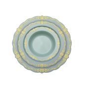 12 Oz. Robin Blue Victorian Design Plastic Bowls | 120 Count