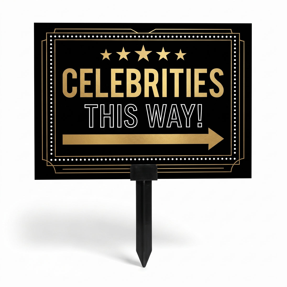 Hollywood Awards Night "Celebrities This Way" Yard Stake Sign