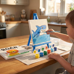 Safari & Sea Animal Canvas Paint Kit with Easel