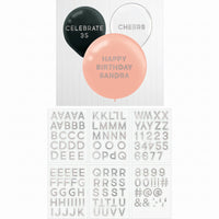 Silver Balloon Sticker Set - 133 Piece Pack