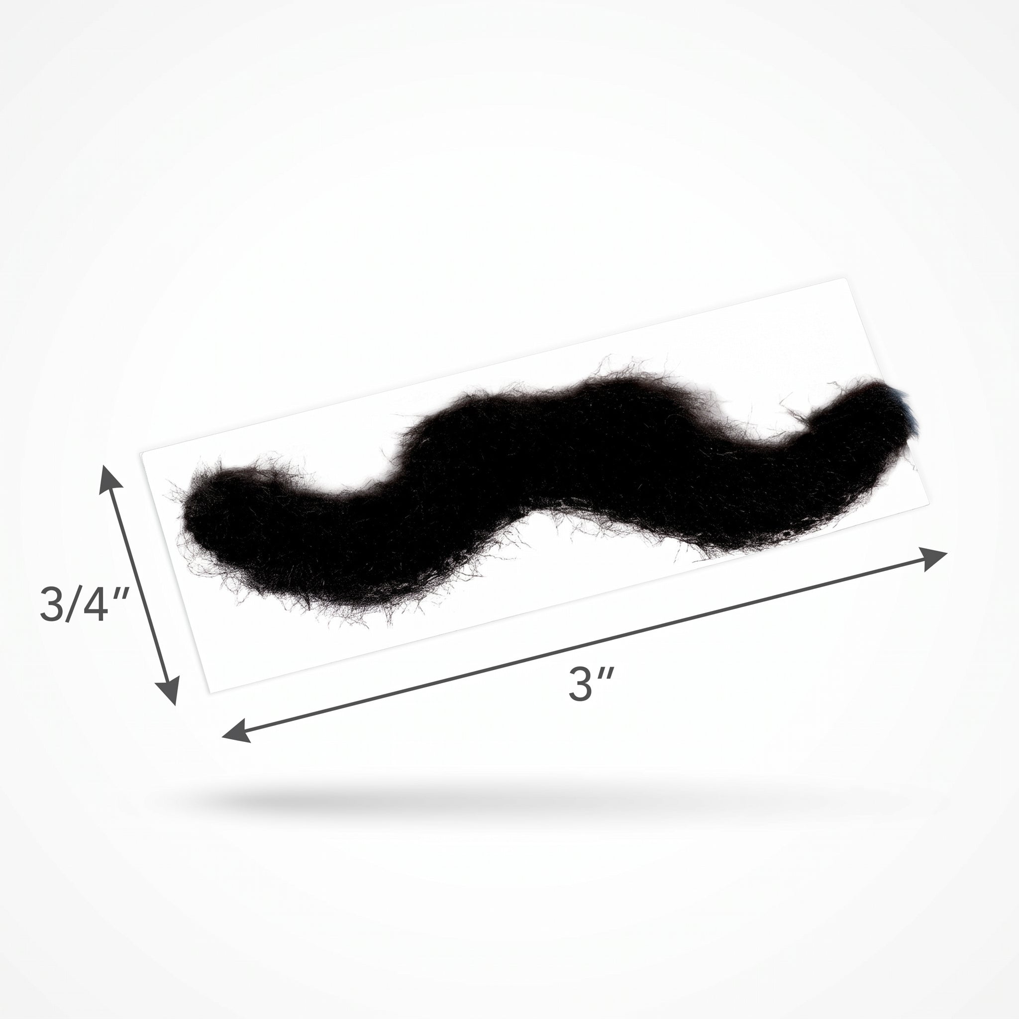 Black Self-Adhesive Moustache Party Favors - 12 Pack