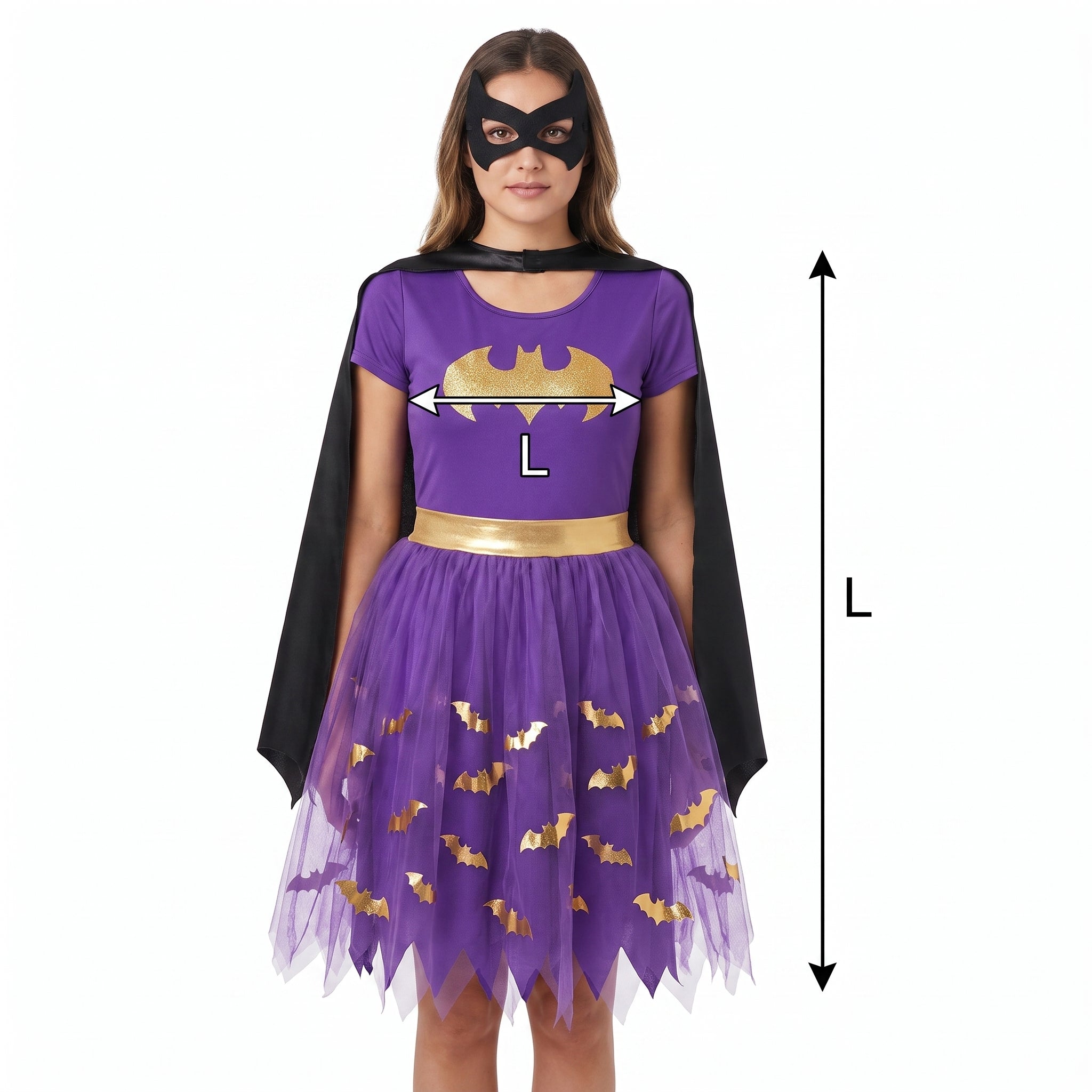 Girls' Batgirl Halloween Costume - Large