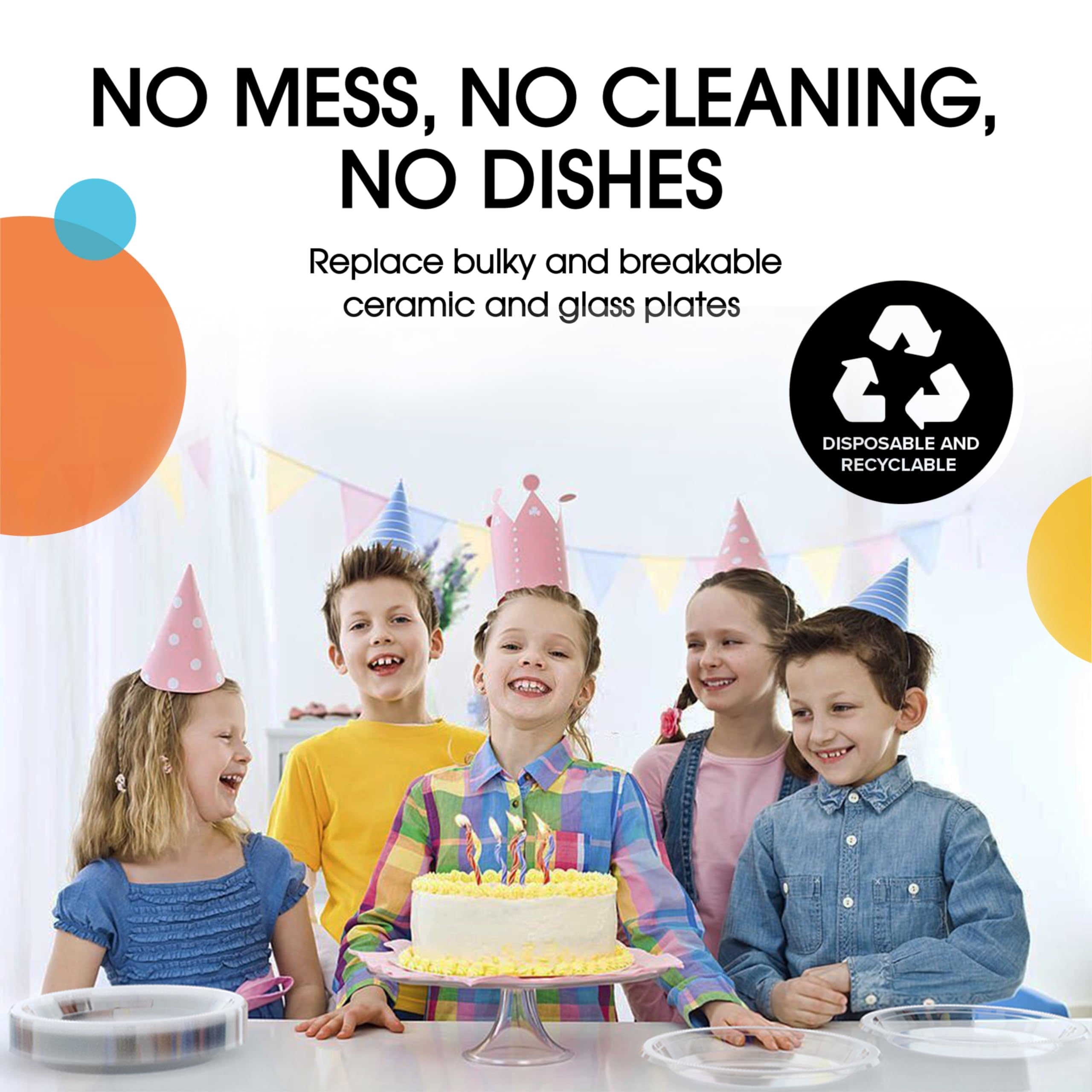 7 In. Clear Plastic Plates | Case of 600