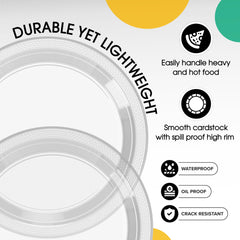 7 In. Clear Plastic Plates | 50 Count