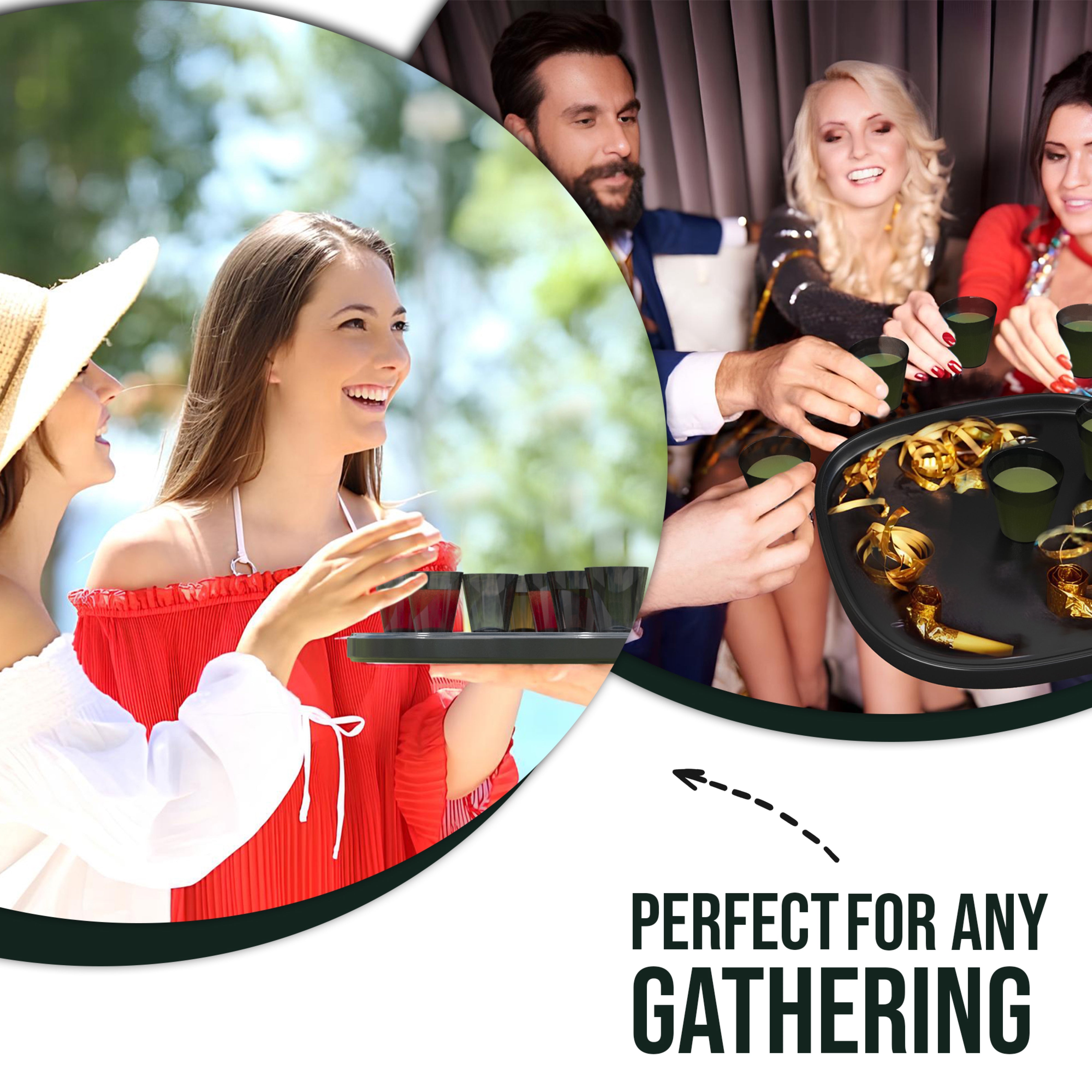 2 Oz. Smokey Plastic Shot Glasses - 100 Ct.