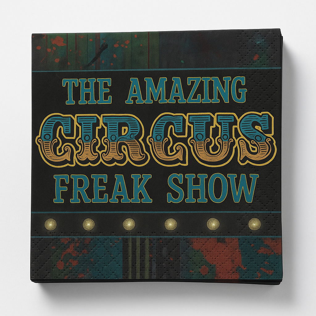 Creepy Carnival Blacklight Lunch Napkins - 40 Pack