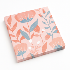Rose Gold Floral Printed Luncheon Napkins - 6.5 In. X 6.5 In.