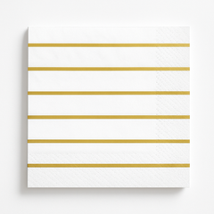 Elegant Gold Motif Luncheon Napkins - 6.5 In. X 6.5 In.