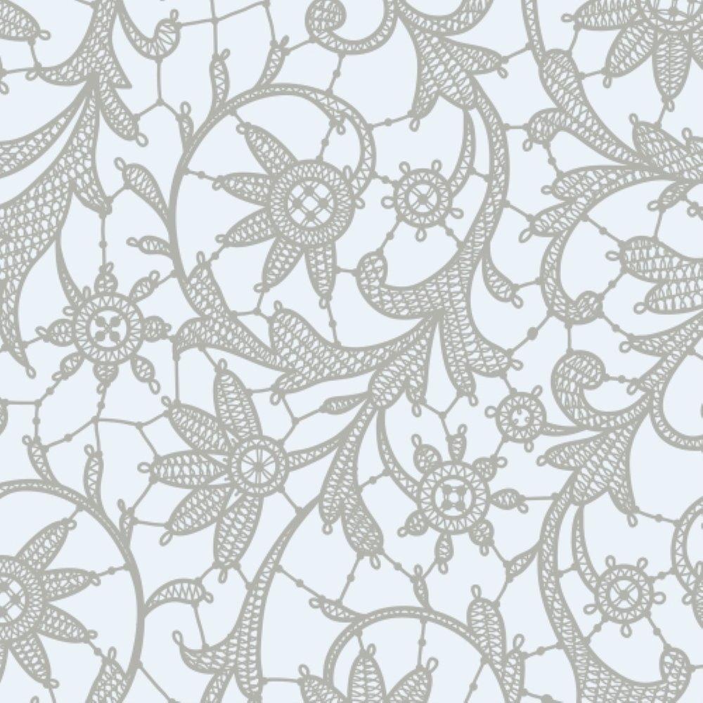 Silver Lace Plastic Table Cover | Case of 48 - 54 In. x 108 In.