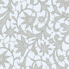 Silver Lace Plastic Table Cover | 54 in. x 108 in.
