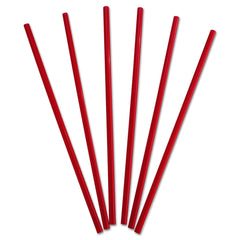 10.25" Giant Red Wrapped Straw 300 Ct.