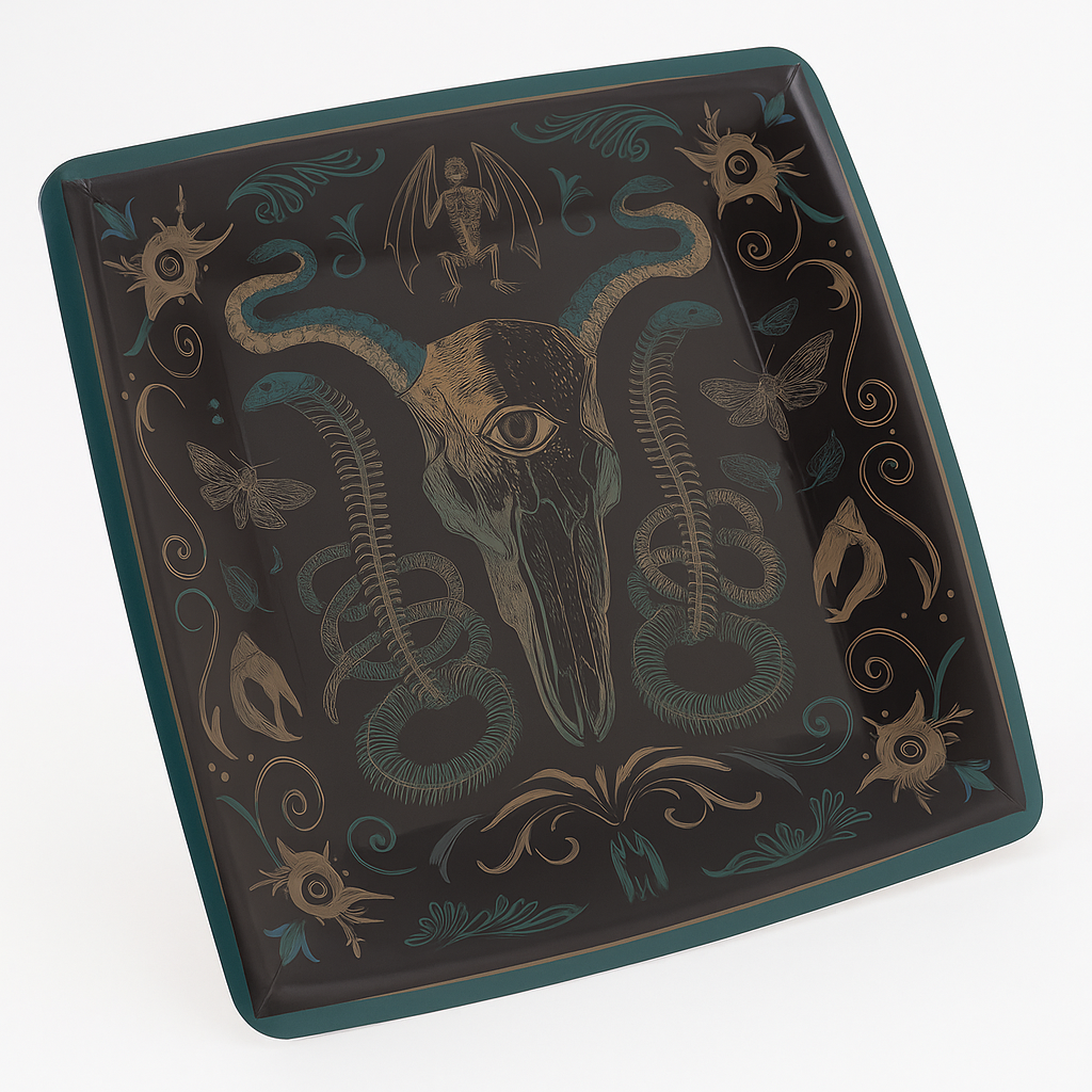 Dark Academia 10" Square Halloween Plates