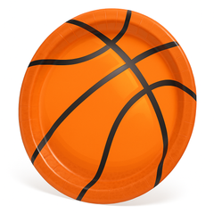 Slam Dunk Basketball Paper Plates - 10.5"