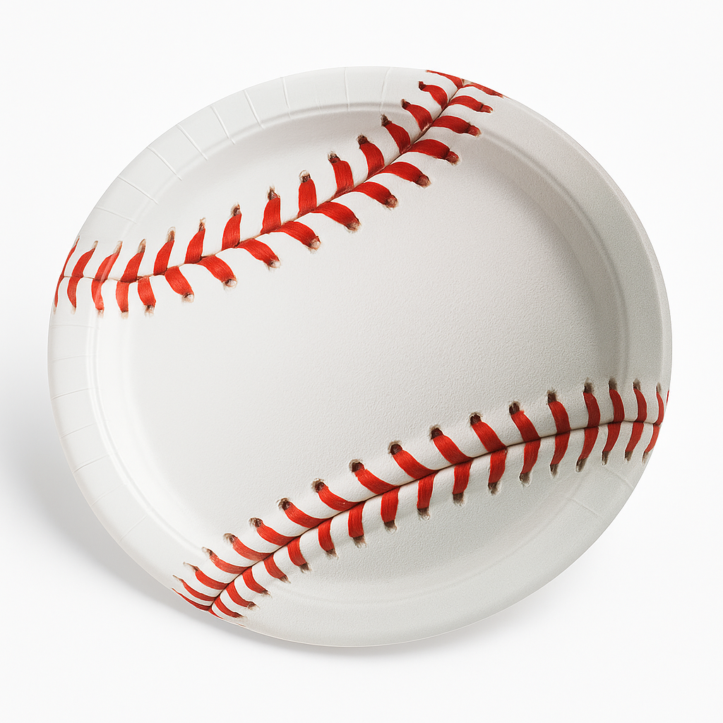 Home Run Baseball Paper Plates - 10.5" Round (20 Ct)
