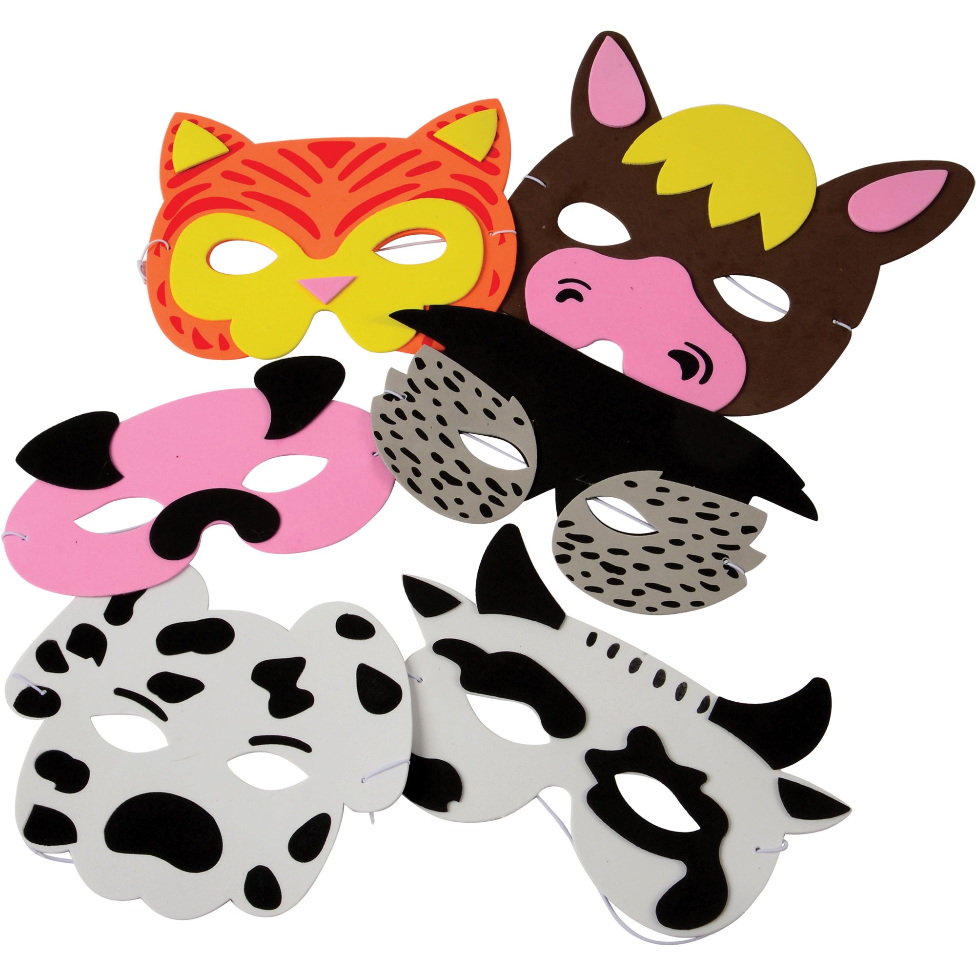 Farm Animal Foam Masks - 12 Count
