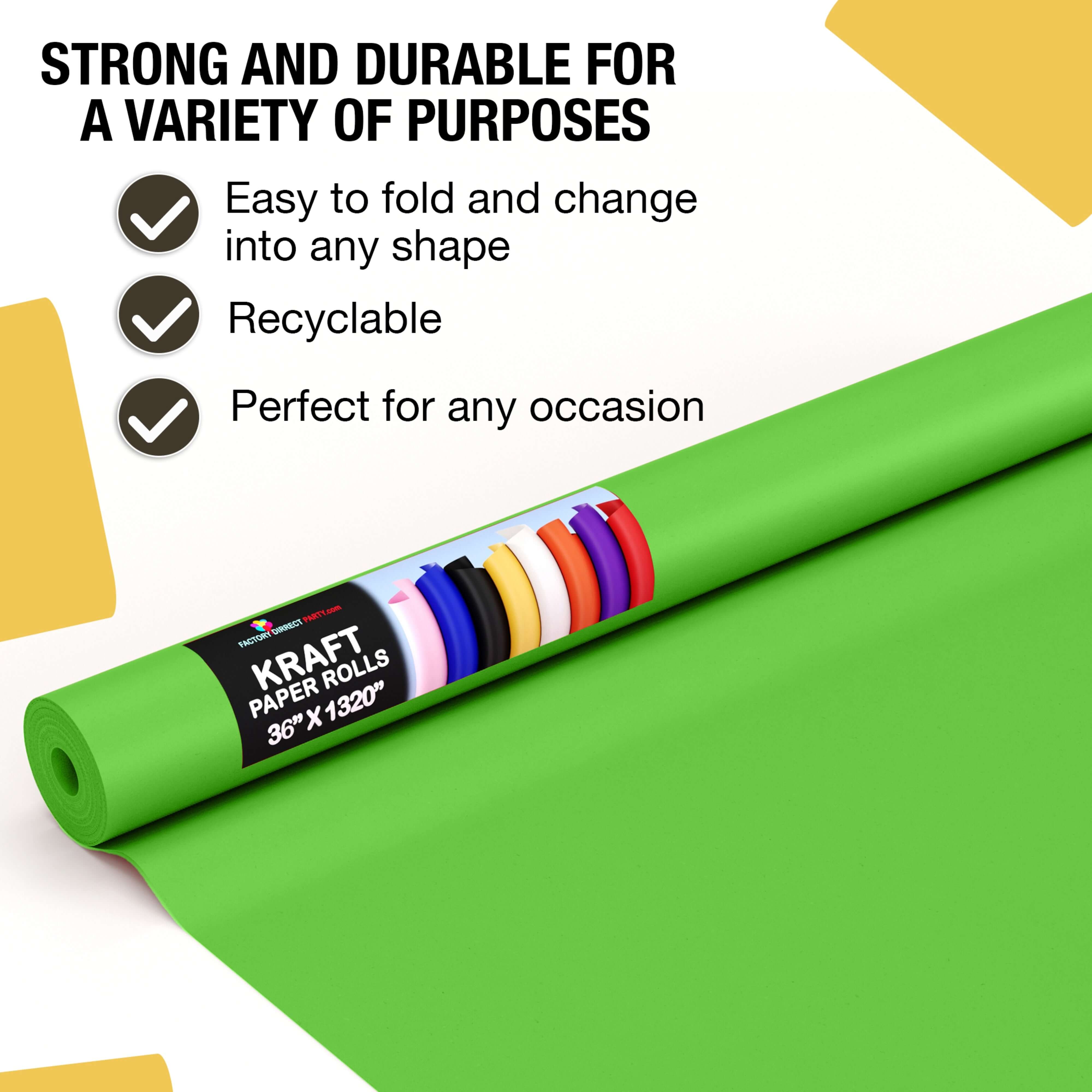 36 x 110' Kraft Paper Roll | Lime Green