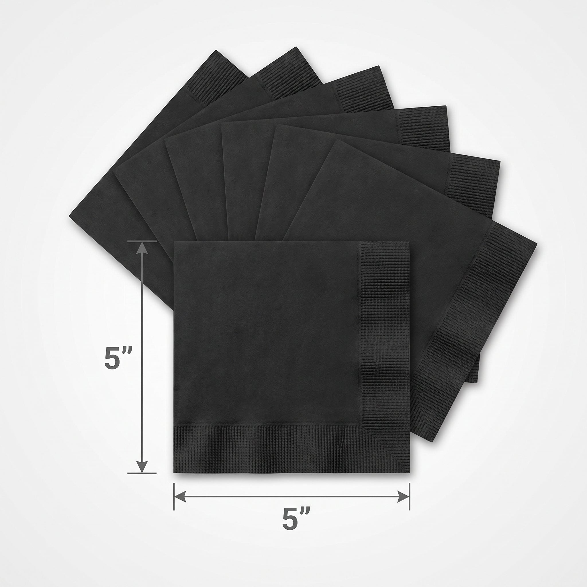 Go Brightly Black Luncheon Napkins - 6.5 In. X 6.5 In. | 32 Count