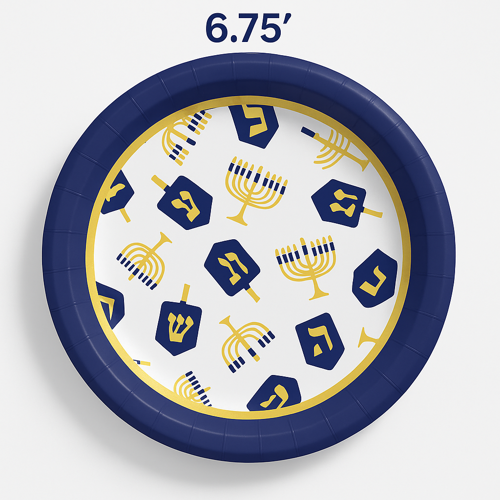 6.75" Hanukkah Celebration Paper Plates