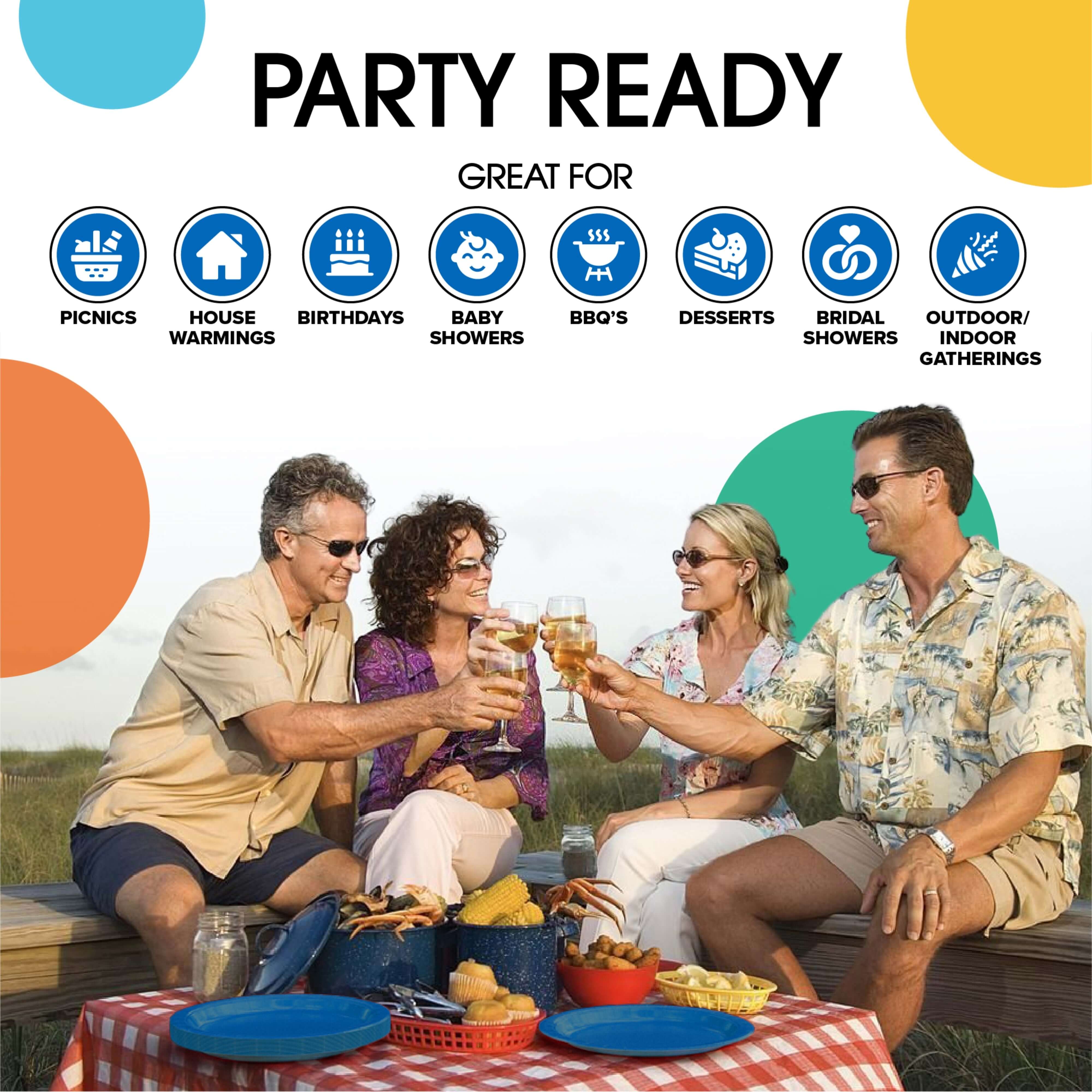 10 In. Dark Blue Paper Plates | Case of 1000