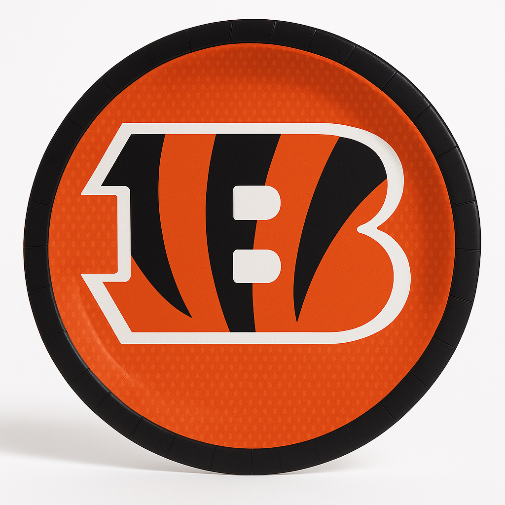 Cincinnati Bengals 9" Round Paper Plates - NFL Party Supplies