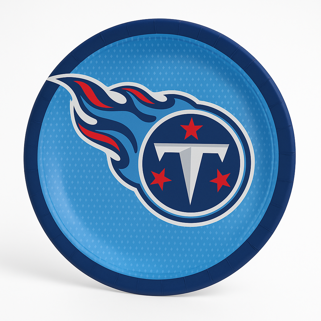 Tennessee Titans 9" Round Paper Plates - Set of 10