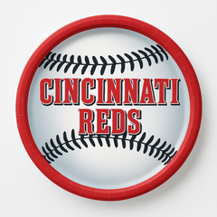 Cincinnati Reds 9" Round Paper Plates - MLB Sports Party Supplies